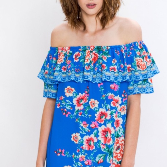 Cobalt Ruffle Dress - Picture 5 of 5